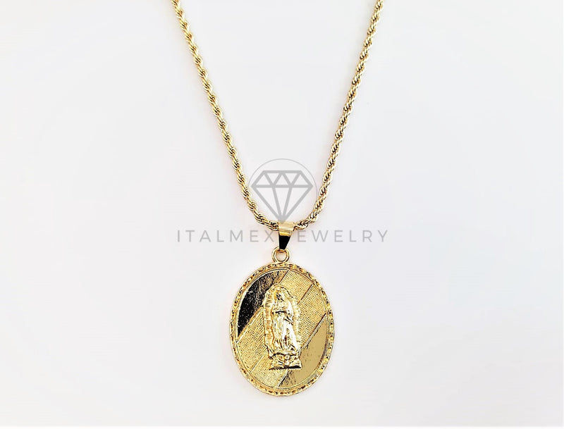 Cadena Virgen Guadalupe Oro Laminado 18k