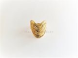Anillo de Lujo - 103129 - Estilo Semanario Azucarado Dorado Oro Laminado 18K