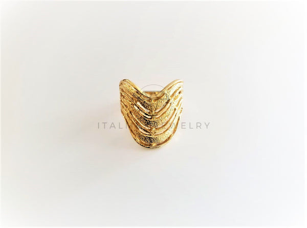 Anillo de Lujo - 103129 - Estilo Semanario Azucarado Dorado Oro Laminado 18K