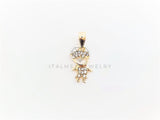 Dije Elegante - 102857 - Dije Niño CZ Clara Tamaño Chica Oro Laminado 18K