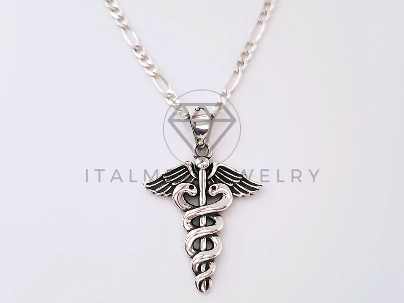 Dije Elegante - 104675 - Diseño Medico Enfermería Plata Fina .925