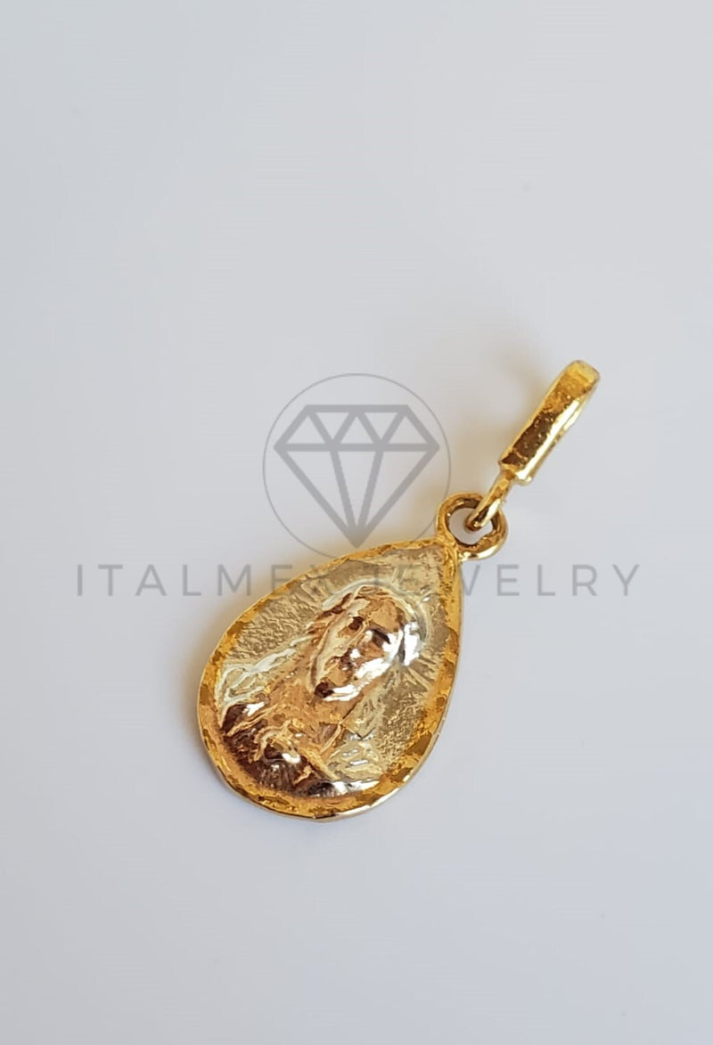 Dije Religioso - 100382 - Medalla Gota Sagrado Corazón Tamaño Mini Oro Laminado 18K