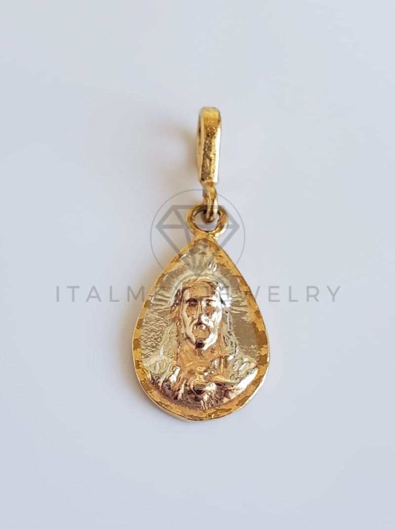 Dije Religioso - 100382 - Medalla Gota Sagrado Corazón Tamaño Mini Oro Laminado 18K