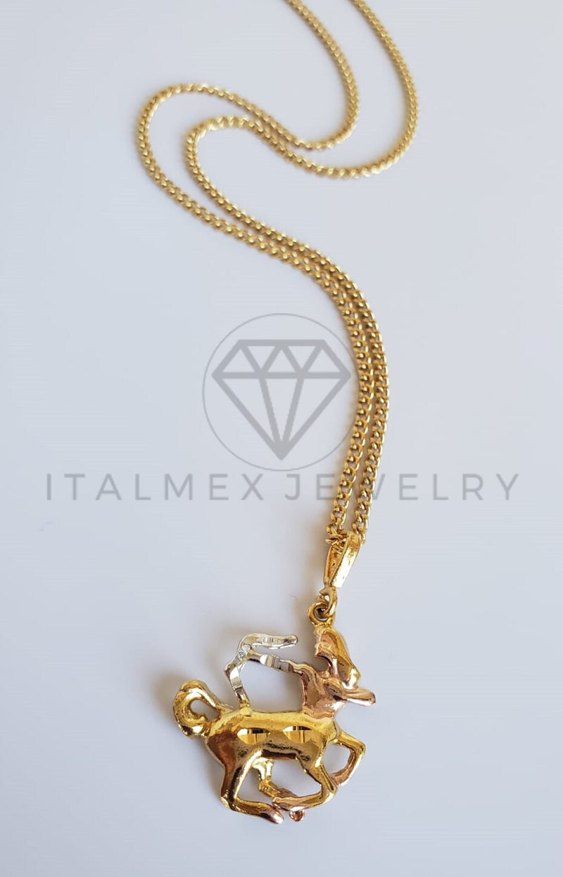 Dije Elegante - 100367 - Signo del Zodiaco Sagitario Tamaño Mini Oro Laminado 18K