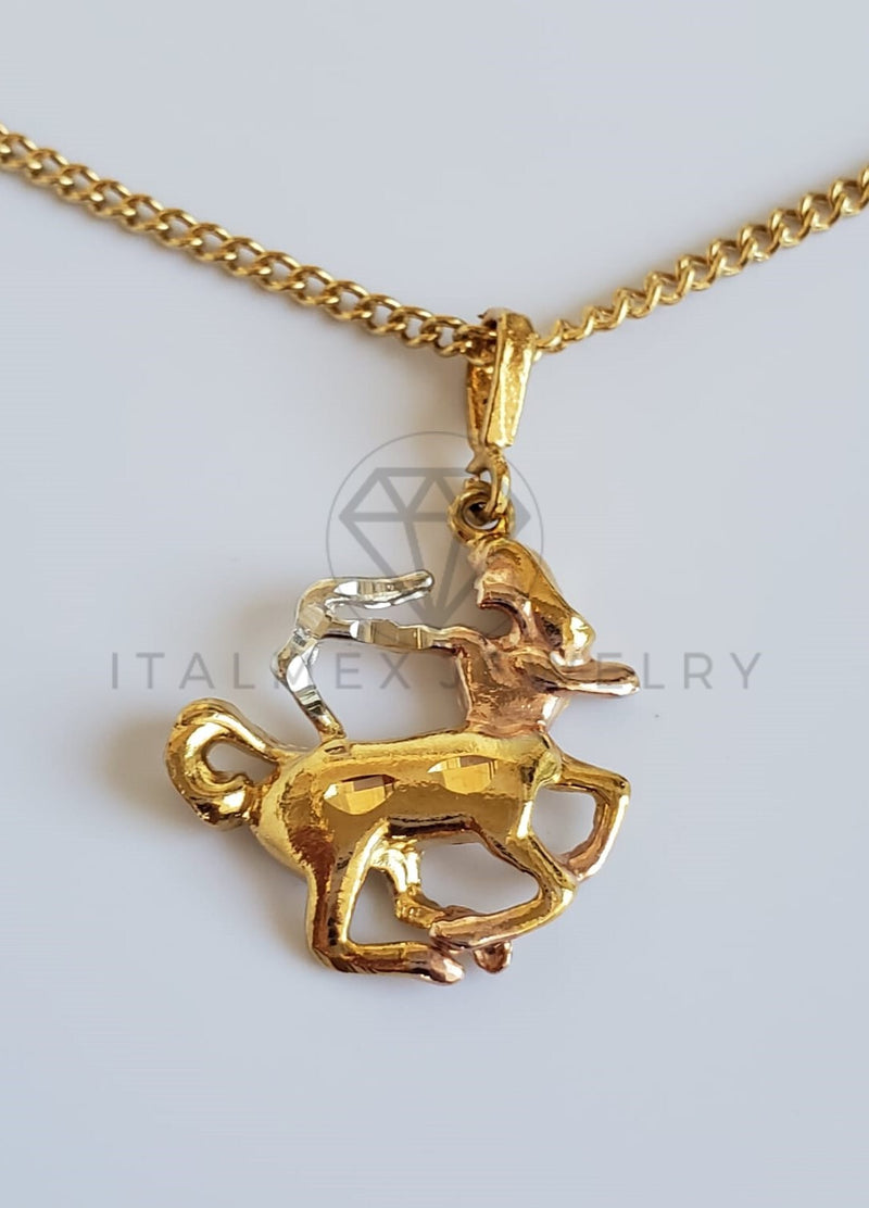 Dije Elegante - 100367 - Signo del Zodiaco Sagitario Tamaño Mini Oro Laminado 18K