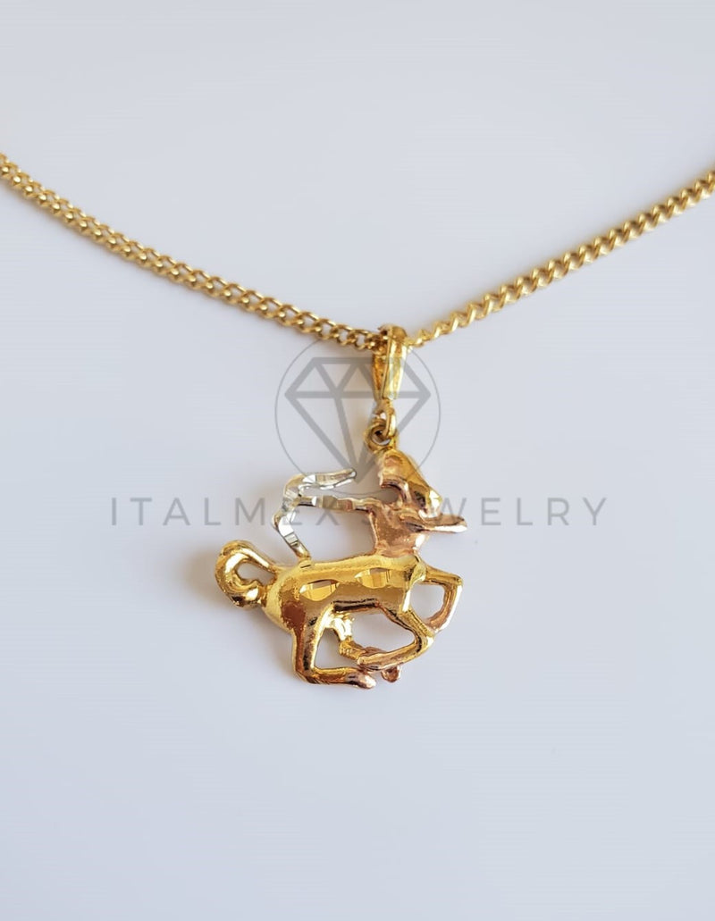 Dije Elegante - 100367 - Signo del Zodiaco Sagitario Tamaño Mini Oro Laminado 18K