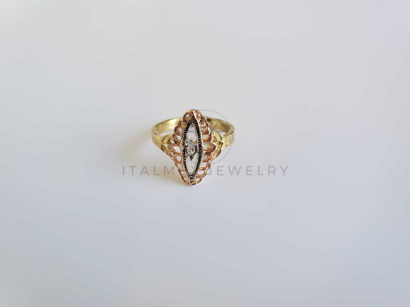 Anillo Elegante - 100808 - Diseño de Filigrana Ojo Oro Laminado 18K