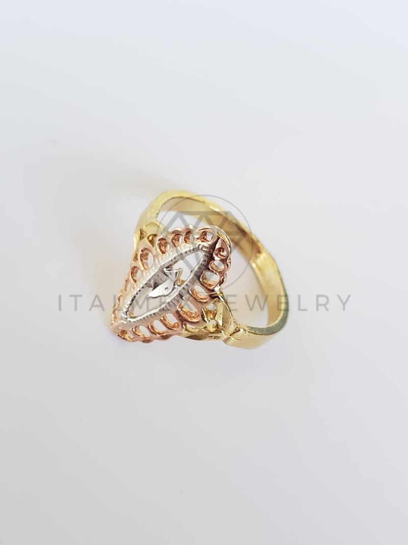 Anillo Elegante - 100808 - Diseño de Filigrana Ojo Oro Laminado 18K