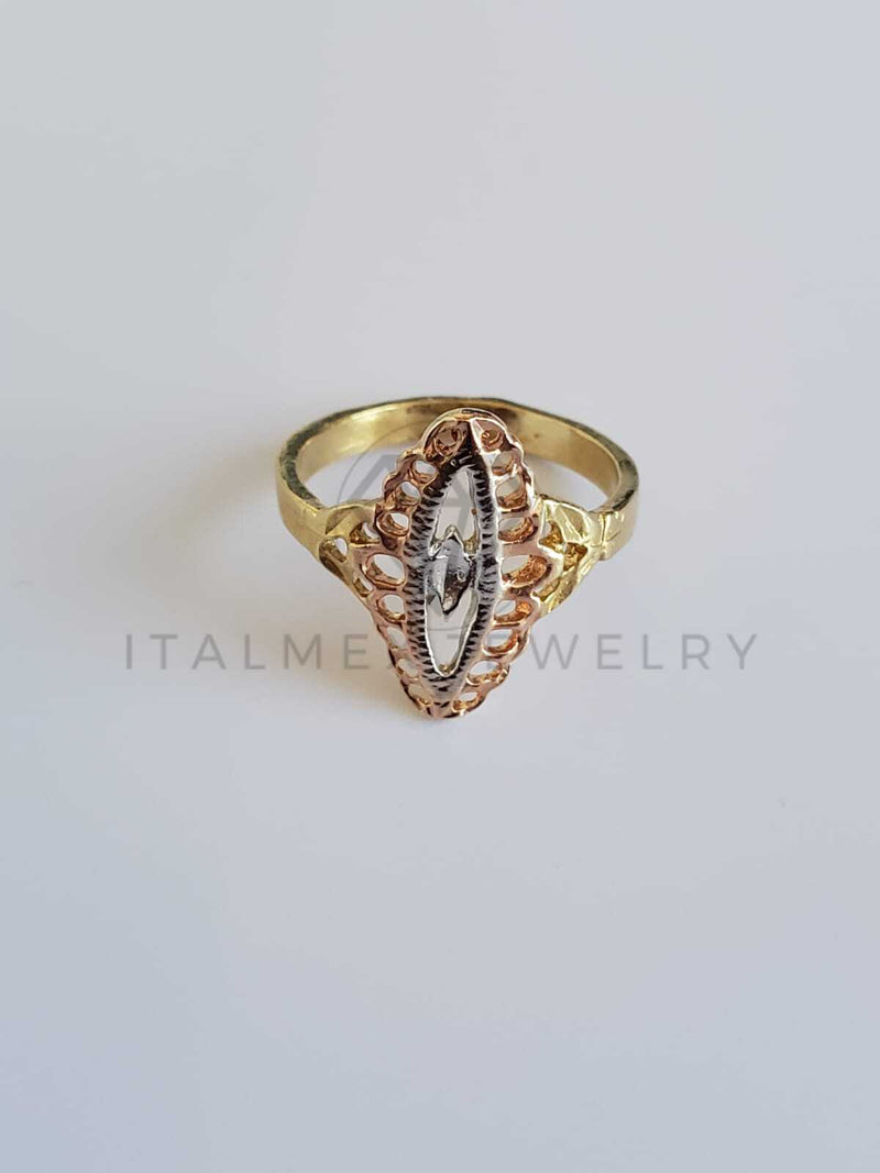 Anillo Elegante - 100808 - Diseño de Filigrana Ojo Oro Laminado 18K