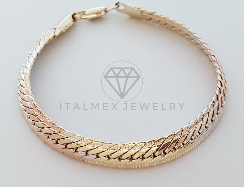 Pulsera de Lujo - 101799 - Diseño Rolex Diamantado 3 Oros Oro Laminado 18K