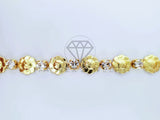 Pulsera Elegante - 103582 - Pulsera Girasol con Circonia Clara Oro Laminado 18K