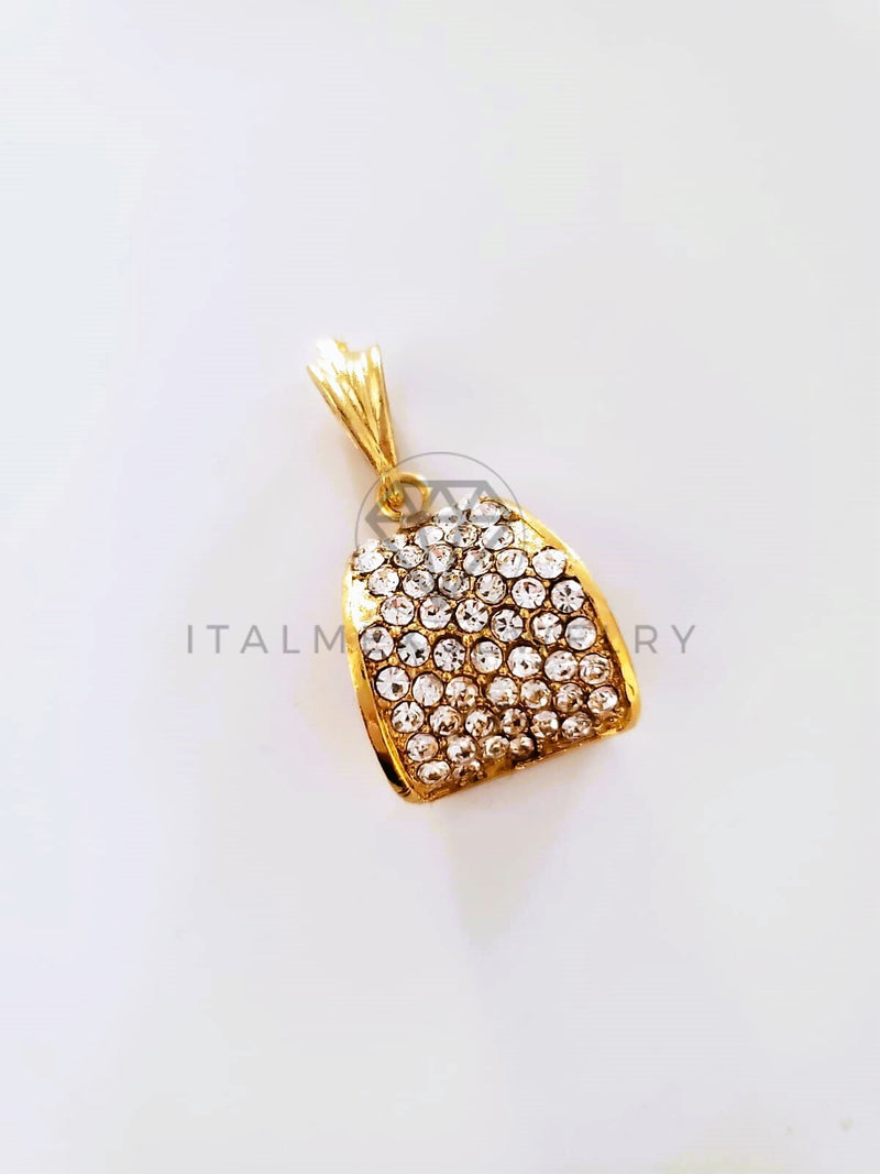 Dije de Lujo - 104134 - Dije de Cucharita CZ Clara Oro Laminado 18K