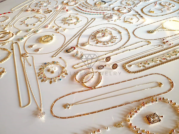 ¡Tu Gran Negocio! - Paquete de 290+ Piezas Oro Laminado 18K - Mayoreo - SIN Joyeria Religiosa