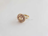 Anillo de Lujo - 102569 - Diseño Inicial "Y" con CZ Clara Oro Laminado 18K