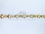 Pulsera Elegante - 103586 - Pulsera Sol con Circonia Clara Oro Laminado 18K