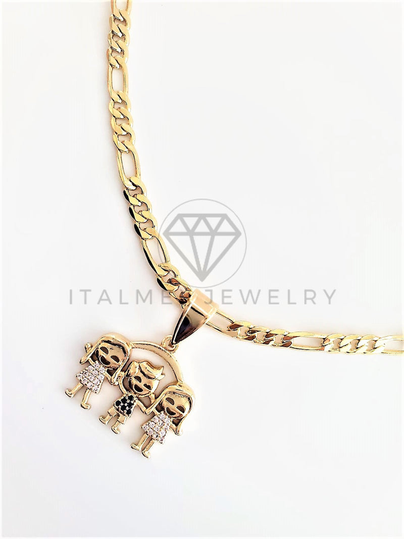Dije Elegante - 102773 - Dije Niño y Niñas CZ Color Tamaño Chica Oro Laminado 18K
