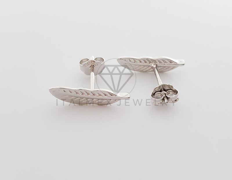 Broquel de Lujo - 101057 - Diseño de Pluma de Pájaro Plata .925