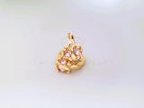 Huggie de Lujo - 104005 - Diseño de Mariposa CZ Rosa Oro Laminado 18K