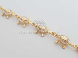 Pulsera de Lujo - 100194 - Diseño Tortugas CZ Clara Oro Laminado 18K