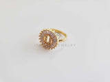 Anillo de Lujo - 102567 - Diseño Inicial "U" con CZ Clara Oro Laminado 18K