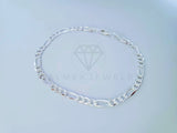 Pulsera de Lujo - 104097 - Diseño Figaro 4mm/ 7 Pulgadas Plata Fina .925