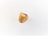 Anillo de Lujo - 103129 - Estilo Semanario Azucarado Dorado Oro Laminado 18K