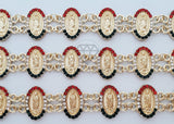 Pulsera de Lujo - 100208 - Diseño Virgen Guadalupe CZ Tricolor Oro Laminado 18K
