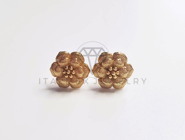 Broquel de Lujo - 103677 - Diseño de Flor Azucarada Oro Laminado 18K