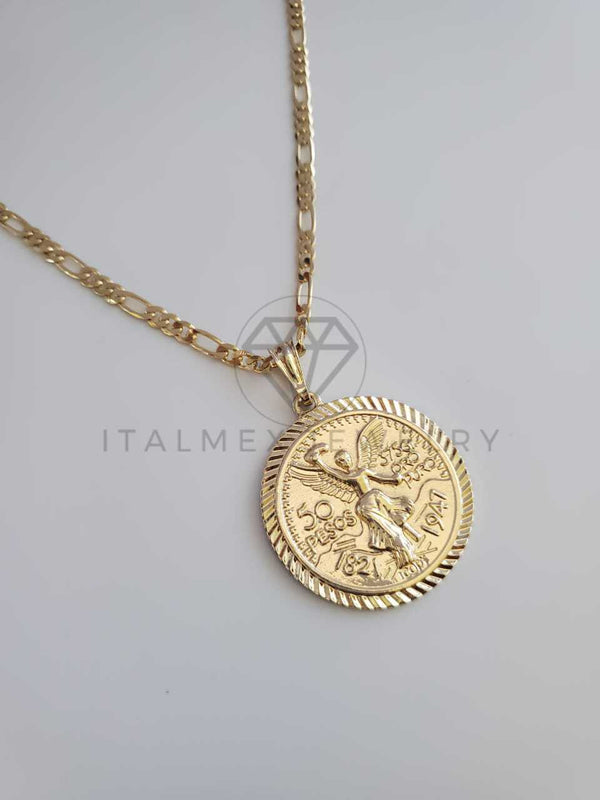 Dije Elegante - 102264 - Dije Centenario de Oro Tamaño Mediano Oro Laminado 18K