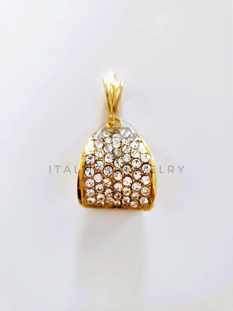 Dije de Lujo - 104134 - Dije de Cucharita CZ Clara Oro Laminado 18K