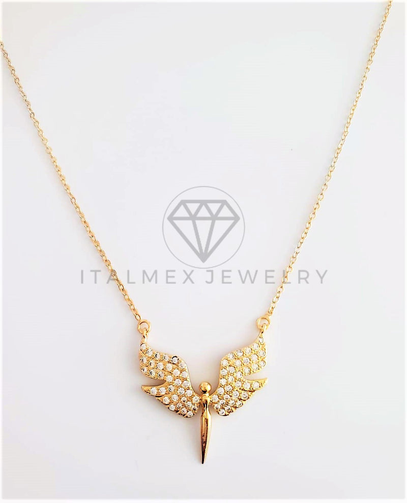 Collar Elegante - 103227 - Collar Ángel CZ Clara Oro Laminado 18K