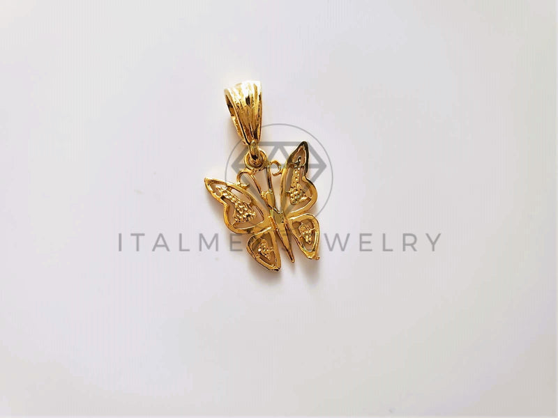 Dije de Lujo - 104191 - Dije Mariposa Clásico Oro Laminado 18K