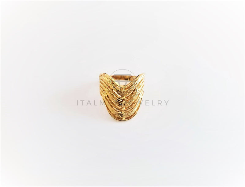Anillo de Lujo - 103129 - Estilo Semanario Azucarado Dorado Oro Laminado 18K
