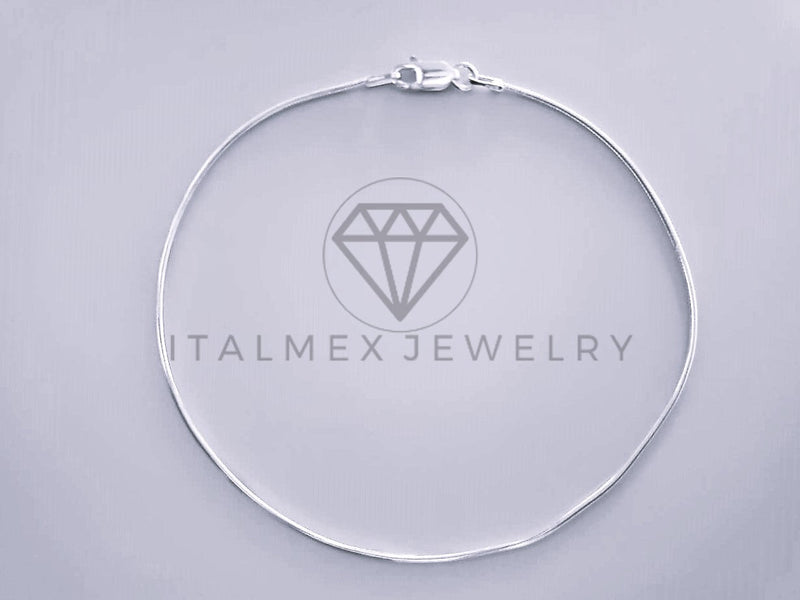 Pulsera de Lujo - 104456 - Diseño Cola de Rata 8 Pulgadas - Plata .925