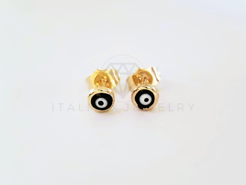 Broquel de Lujo - 104073 - Diseño Ojo Turco Negro Oro Laminado 18K