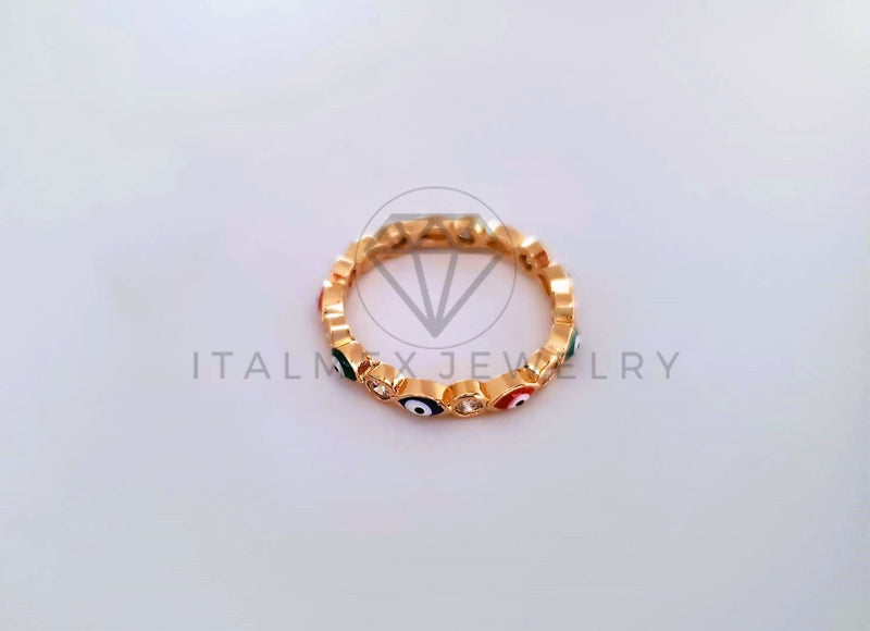Anillo de Lujo - 103910 - Anillo Ojo Turco Color Oro Laminado 18K