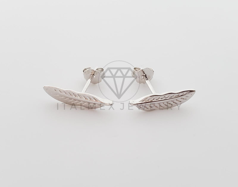 Broquel de Lujo - 101057 - Diseño de Pluma de Pájaro Plata .925