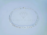 Pulsera de Lujo - 104097 - Diseño Figaro 4mm/ 7 Pulgadas Plata Fina .925