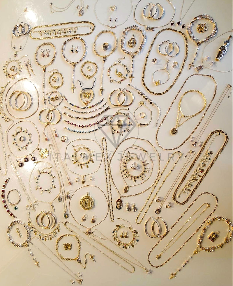 ¡Crece tu Negocio! - Paquete de 140+ Piezas Oro Laminado 18K- Mayoreo - SIN Joyeria Religiosa