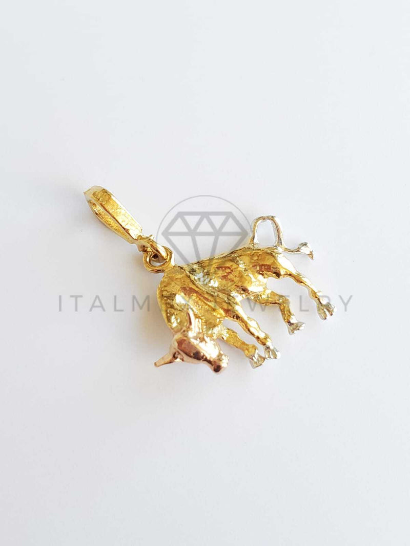 Dije Elegante - 100377 - Signo del Zodiaco Tauro Tamaño Mini Oro Laminado 18K