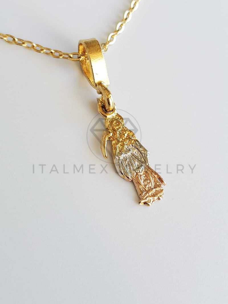Dije Religioso - 100360 - Santa Muerte Tamaño Mini Oro Laminado 18K