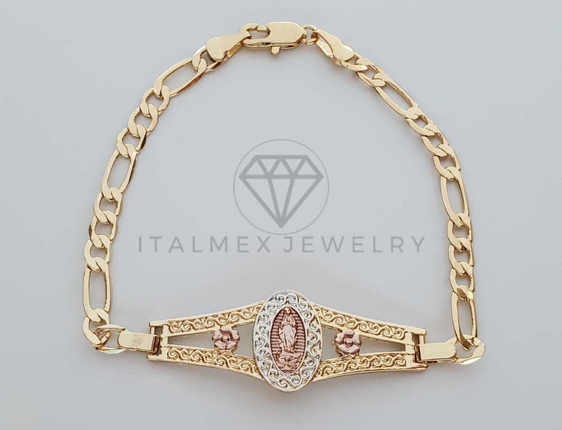 Esclava de Lujo - 101340 - Diseño Virgen de Guadalupe Oro Laminado 18K