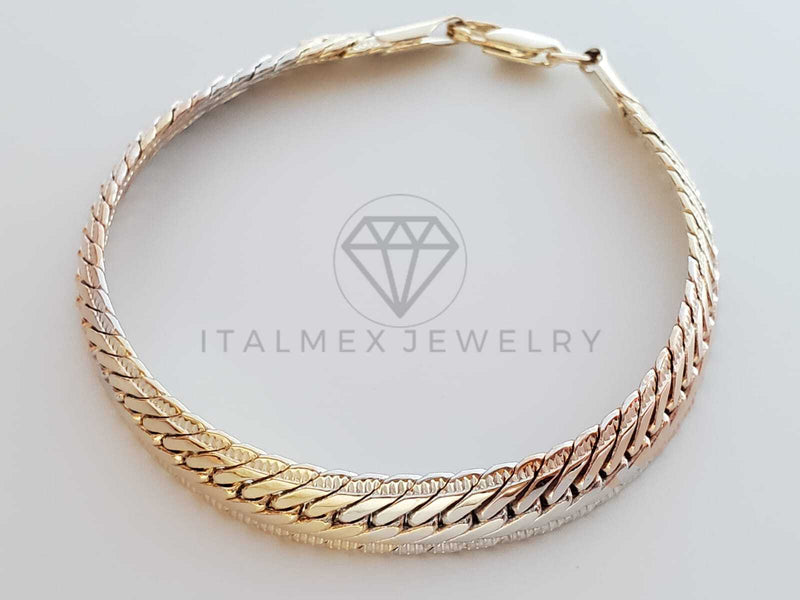Pulsera de Lujo - 101799 - Diseño Rolex Diamantado 3 Oros Oro Laminado 18K